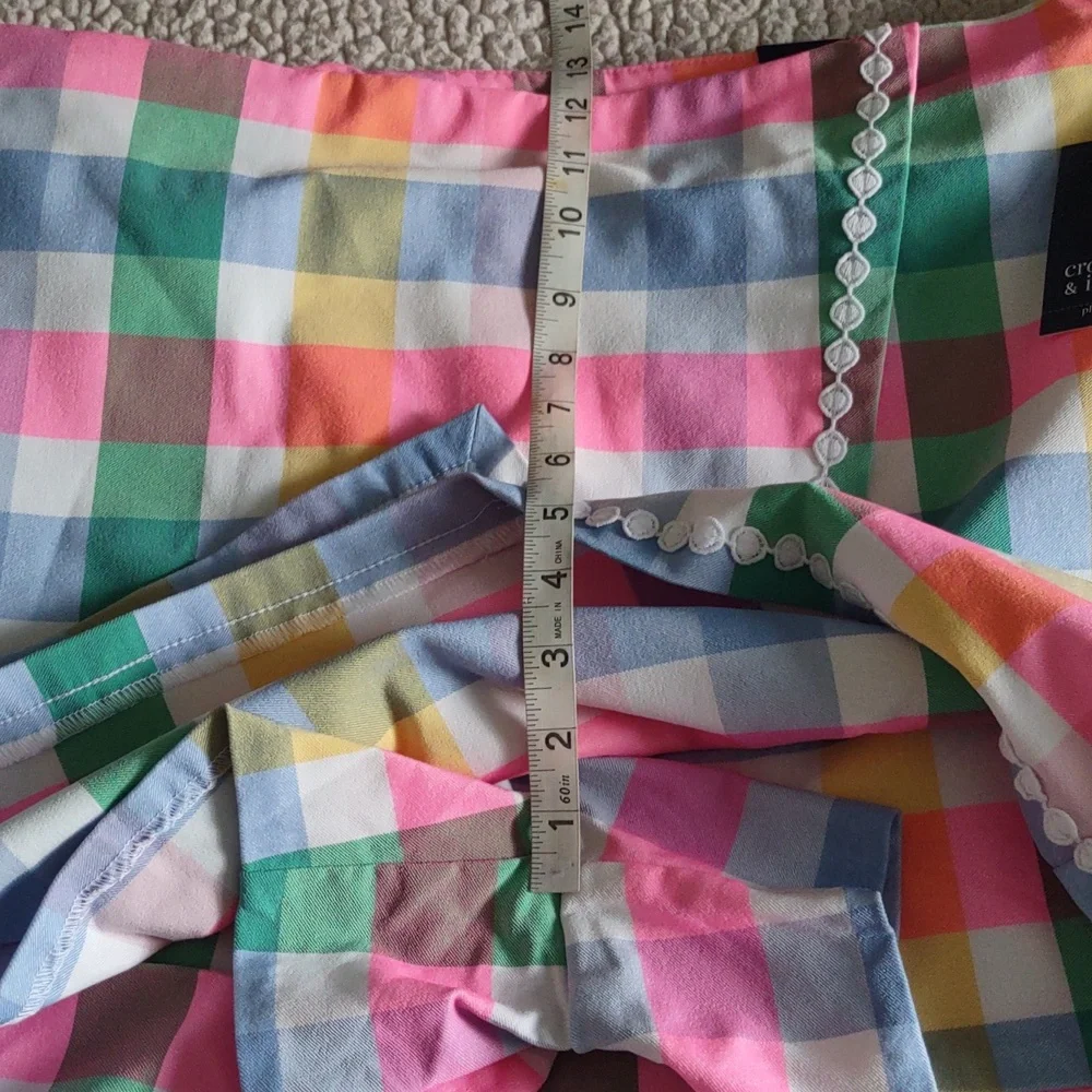 NWT Crown & Ivy Pastel Plaid Skort 16W